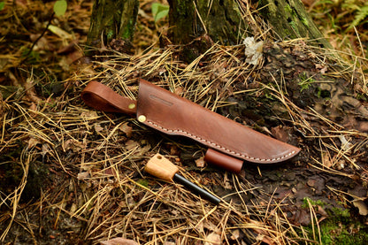 SHFerro Leather Sheath with Ferro Rod